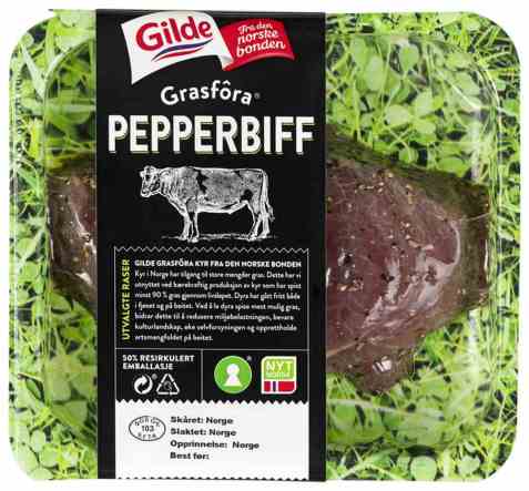 Bilde av Gilde grasfora storfe pepperbiff. Bilde av Gilde grasfora storfe pepperbiff.