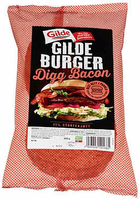 Bilde av Gildeburger digg bacon. Bilde av Gildeburger digg bacon.