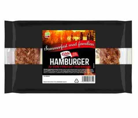 Bilde av Gilde Hamburgere av svin med bacon. Bilde av Gilde Hamburgere av svin med bacon.