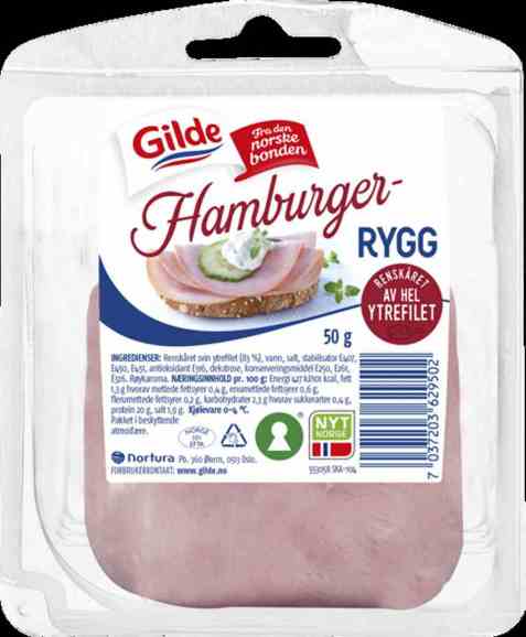 Bilde av Gilde Hamburgerrygg 50gr. Bilde av Gilde Hamburgerrygg 50gr.