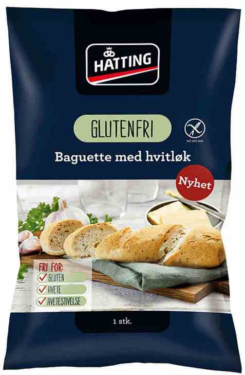 Bilde av Hatting Glutenfrie hvitløksbaguetter 105gr.