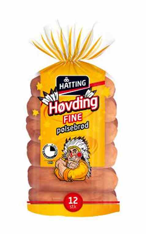 Bilde av Hatting Høvding fine pølsebrød. Bilde av Hatting Høvding fine pølsebrød.