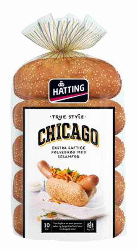 Bilde av Hatting True Style Chicago pølsebrød 500gr. Bilde av Hatting True Style Chicago pølsebrød 500gr.