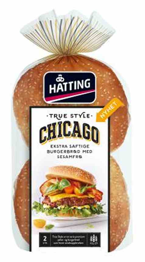 Bilde av Hatting True Style Chicago hamburgerbrød 2pk.