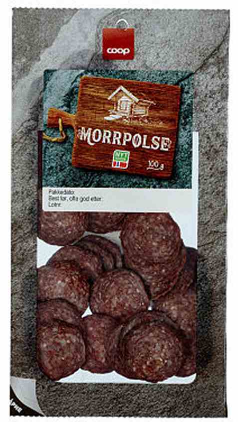 Bilde av Coop morrpølse 100gr. Bilde av Coop morrpølse 100gr.