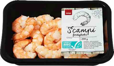 Bilde av Coop scampi kokt 200g. Bilde av Coop scampi kokt 200g.