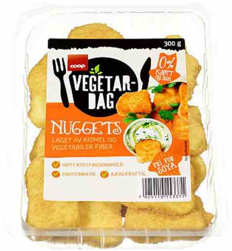 Bilde av Coop vegetardag nuggets 300gr. Bilde av Coop vegetardag nuggets 300gr.