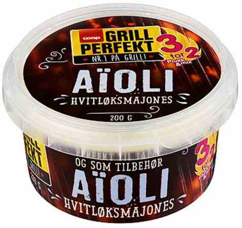 Bilde av Coop aioli 200g. Bilde av Coop aioli 200g.