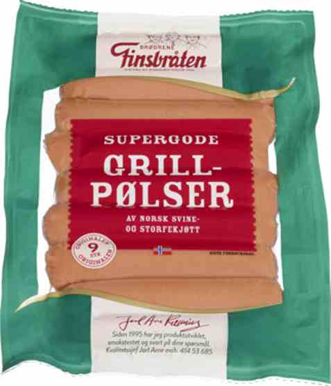 Bilde av Finsbråten Grillpølser 495gr. Bilde av Finsbråten Grillpølser 495gr.