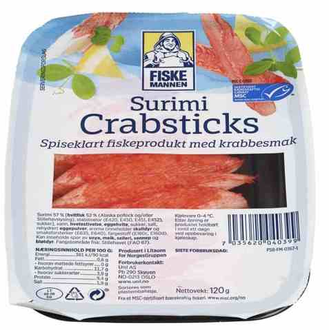 Bilde av Fiskemannen crabstick 120gr. Bilde av Fiskemannen crabstick 120gr.