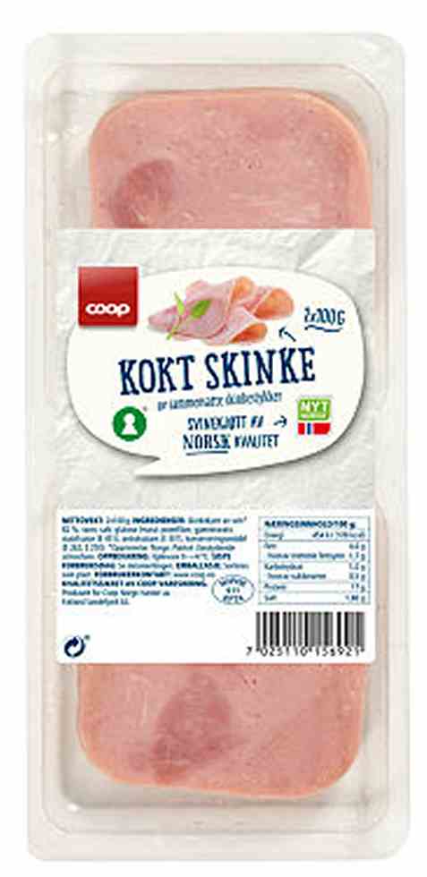 Bilde av Coop kokt skinke 2x100g.