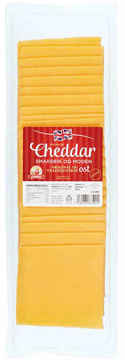 Bilde av Synnøve engelsk cheddar skivet 500gr. Bilde av Synnøve engelsk cheddar skivet 500gr.