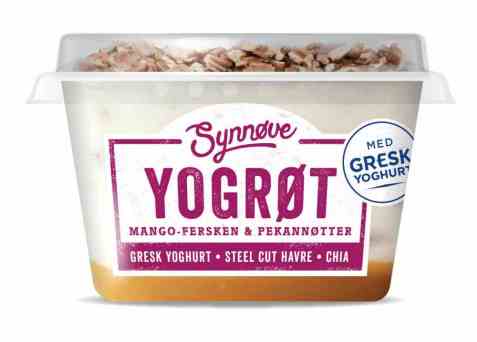 Bilde av Synnøve Yogrøt Mango-Fersken & Pekannøtter. Bilde av Synnøve Yogrøt Mango-Fersken & Pekannøtter.