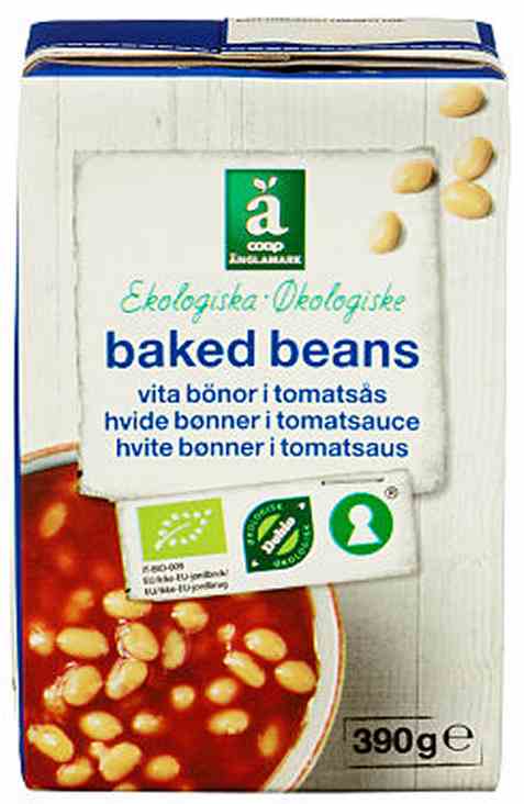 Bilde av Coop anglamark Økologiske hvitebønner i tomatsaus. Bilde av Coop anglamark Økologiske hvitebønner i tomatsaus.