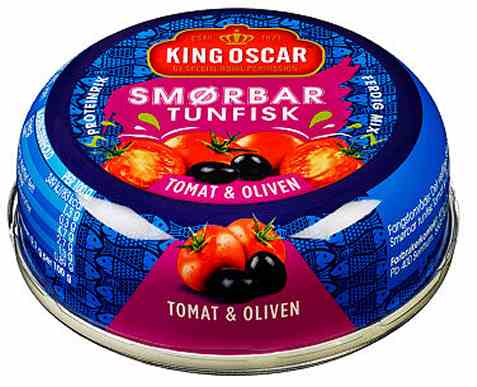 Bilde av King Oscar smørbar tunfisk tomat og oliven. Bilde av King Oscar smørbar tunfisk tomat og oliven.