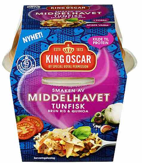 Bilde av King Oscar tunfisk og ris med smak av middelhavet. Bilde av King Oscar tunfisk og ris med smak av middelhavet.