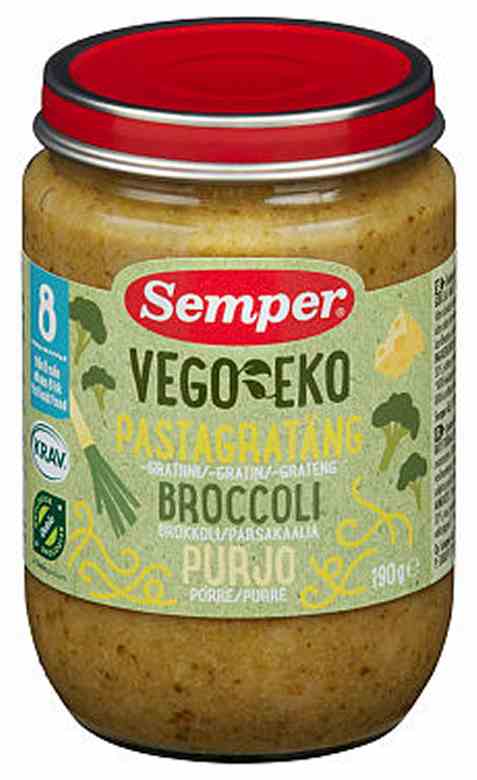 Bilde av Semper Pastagrateng med brokkoli og purre.