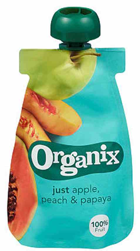 Bilde av Semper organix eple fersken og papaya. Bilde av Semper organix eple fersken og papaya.