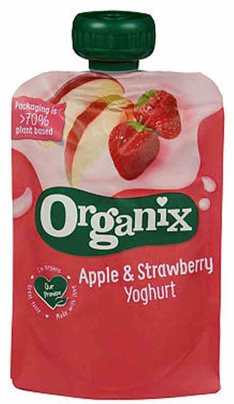 Bilde av Semper organix eple og jordbær yoghurt 6mnd. Bilde av Semper organix eple og jordbær yoghurt 6mnd.