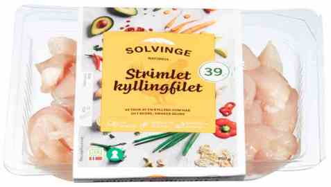 Bilde av Solvinge strimlet kyllingfilet 250gr. Bilde av Solvinge strimlet kyllingfilet 250gr.