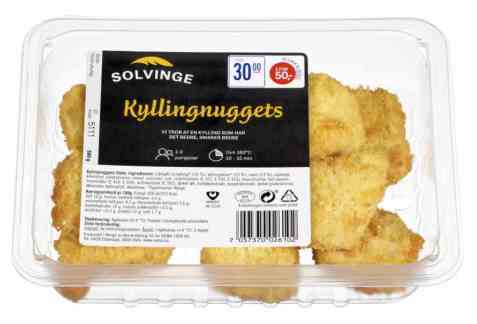 Bilde av Solvinge kylling nuggets 300gr. Bilde av Solvinge kylling nuggets 300gr.