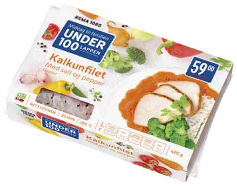 Bilde av Rema 1000 kalkunfilet krydret 400gr. Bilde av Rema 1000 kalkunfilet krydret 400gr.