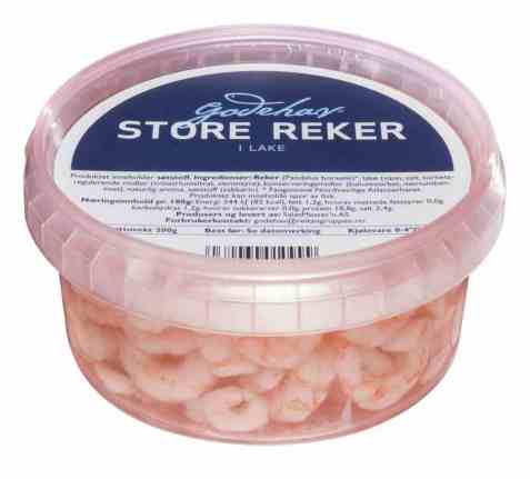 Bilde av Godehav store reker i lake 200g. Bilde av Godehav store reker i lake 200g.