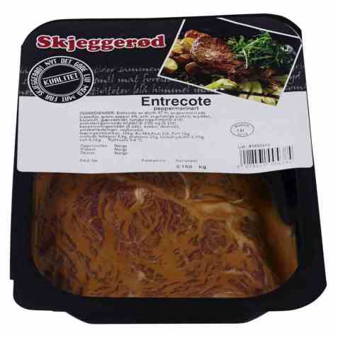 Bilde av Skjeggerød Storfe Entrecote Pepper 160g. Bilde av Skjeggerød Storfe Entrecote Pepper 160g.
