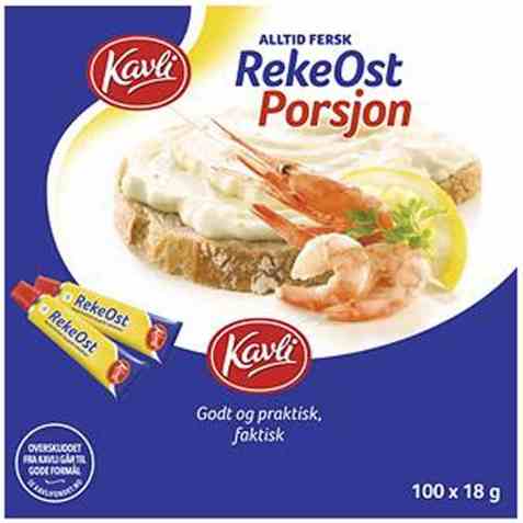 Bilde av Kavli rekeost porsjon 18g. Bilde av Kavli rekeost porsjon 18g.