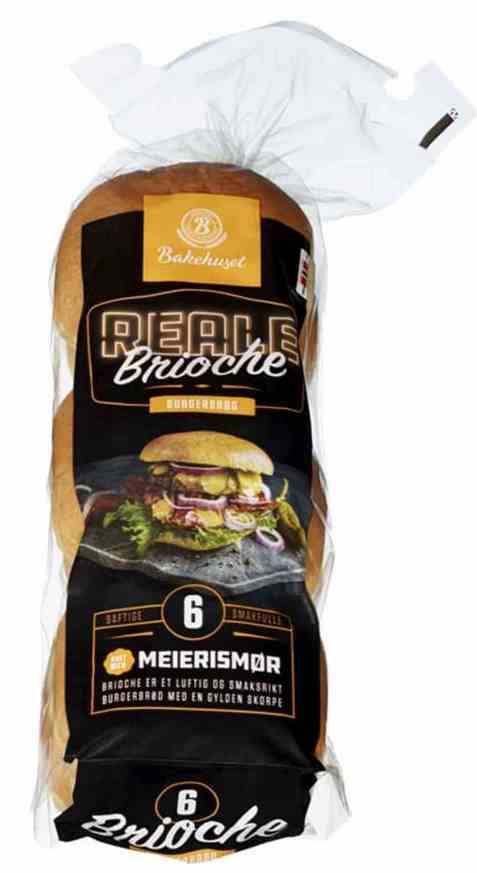Bilde av Bakehuset reale brioche hamburgerbrød. Bilde av Bakehuset reale brioche hamburgerbrød.