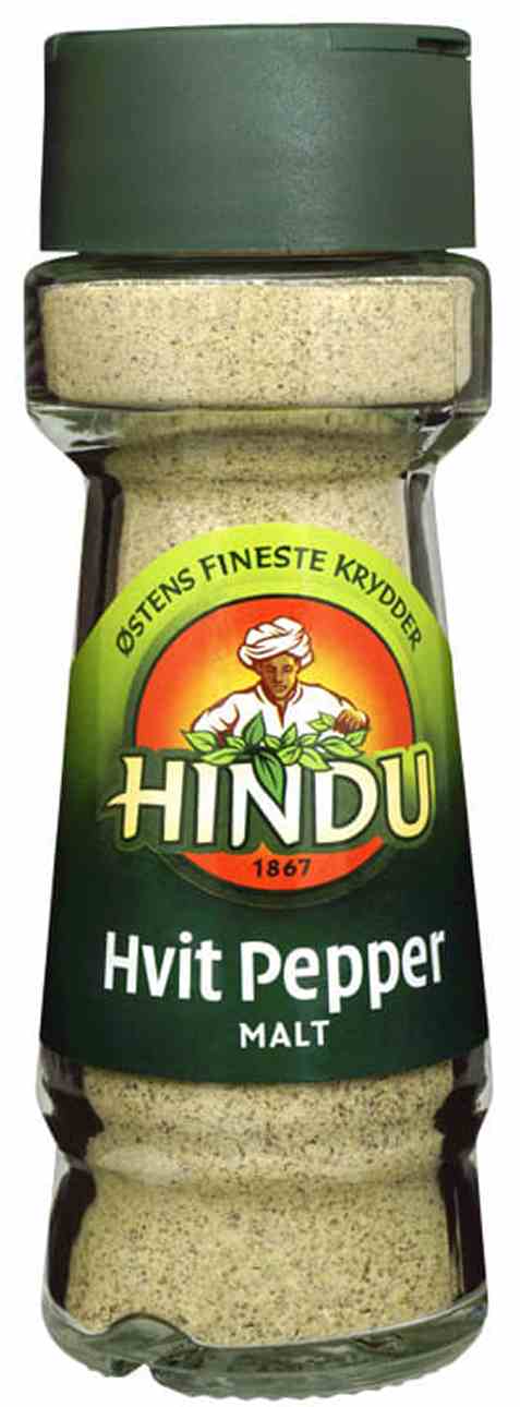 Bilde av Hindu pepper hvit malt glass. Bilde av Hindu pepper hvit malt glass.