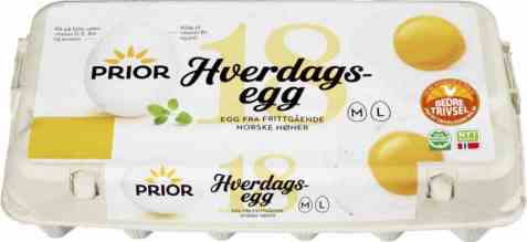 Bilde av Prior egg hverdagsegg ML frittgående 18 stk.