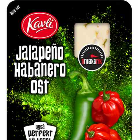 Bilde av Kavli Smaksrik Jalapeño Habanero Ost.
