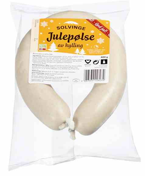 Bilde av Solvinge kylling julepølse 400gr. Bilde av Solvinge kylling julepølse 400gr.