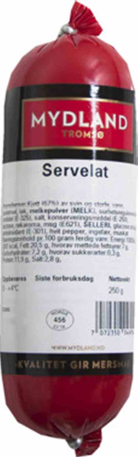 Bilde av Mydland servelat snabb 250gr. Bilde av Mydland servelat snabb 250gr.