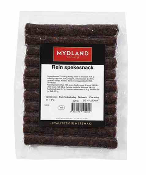 Bilde av Mydland rein spekesnacks 200gr. Bilde av Mydland rein spekesnacks 200gr.