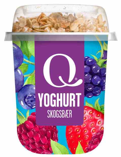 Bilde av Q yoghurt m/musli skogsbær. Bilde av Q yoghurt m/musli skogsbær.