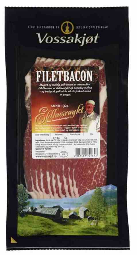 Bilde av Vossakjøt Eldhusrøykt Filetbacon.