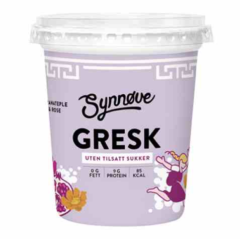 Bilde av Synnøve Gresk uten med Granateple og Rose 350g. Bilde av Synnøve Gresk uten med Granateple og Rose 350g.