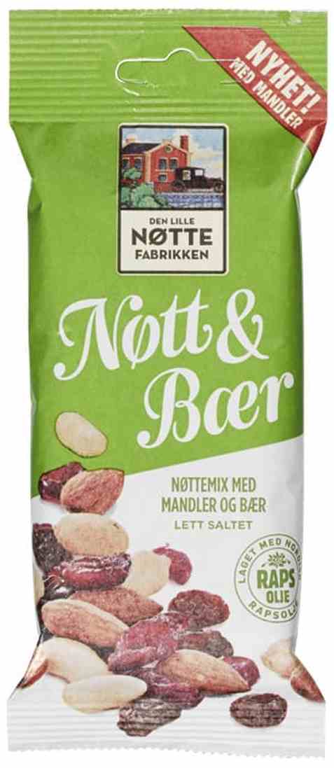 Bilde av Den Lille Nøttefabrikken nøtt og bær 60gr. Bilde av Den Lille Nøttefabrikken nøtt og bær 60gr.