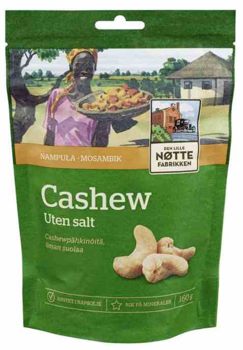 Bilde av Den Lille Nøttefabrikken cashew Mosambik 160gr. Bilde av Den Lille Nøttefabrikken cashew Mosambik 160gr.