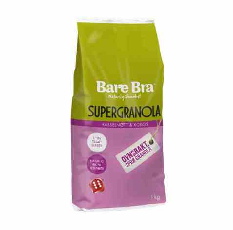 Bilde av BareBra Supergranola med hasselnøtt & kokos 1kg. Bilde av BareBra Supergranola med hasselnøtt & kokos 1kg.