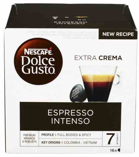 Bilde av Nescafe Dolce Gusto espresso intenso 16 kapsler. Bilde av Nescafe Dolce Gusto espresso intenso 16 kapsler.