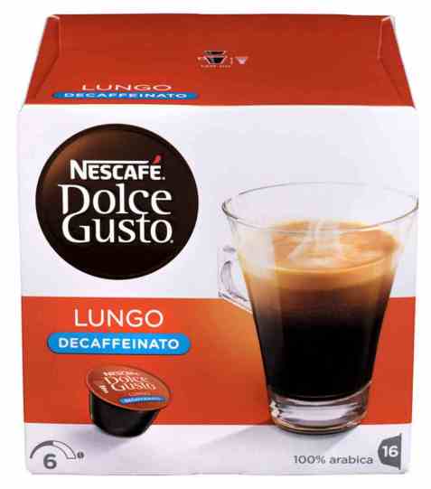 Bilde av Nescafe Dolce Gusto lungo koffeinfri 16 kapsler.