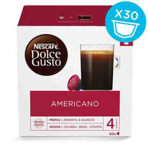 Bilde av Nescafe Dolce Gusto americano 30 kapsler. Bilde av Nescafe Dolce Gusto americano 30 kapsler.