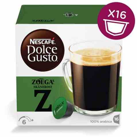 Bilde av Nescafe Dolce Gusto zoegas skånerost 16 kapsler. Bilde av Nescafe Dolce Gusto zoegas skånerost 16 kapsler.