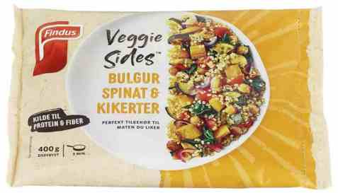 Bilde av Findus veggie sides bulgur spinat og kikerter 400gr. Bilde av Findus veggie sides bulgur spinat og kikerter 400gr.