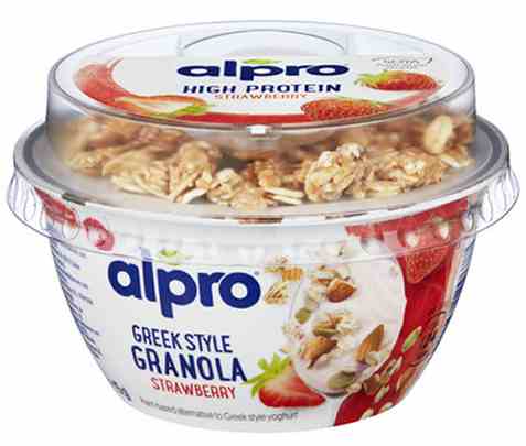 Bilde av Alpro greek style Jordbær Crunchy Bowls 140g. Bilde av Alpro greek style Jordbær Crunchy Bowls 140g.
