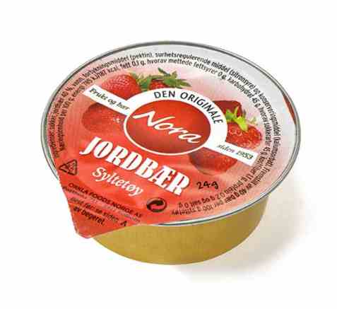 Bilde av Nora kuvertbeger Jordbærsyltetøy. Bilde av Nora kuvertbeger Jordbærsyltetøy.