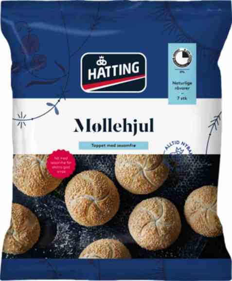 Bilde av Hatting Møllehjul med sesamfrø. Bilde av Hatting Møllehjul med sesamfrø.